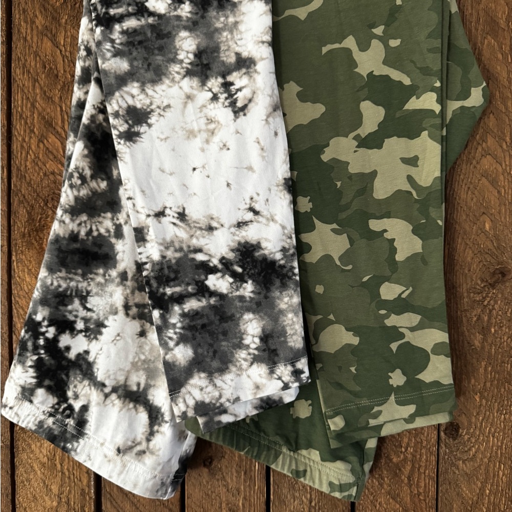 Old Navy Tie-Dye and Camouflage Leggings